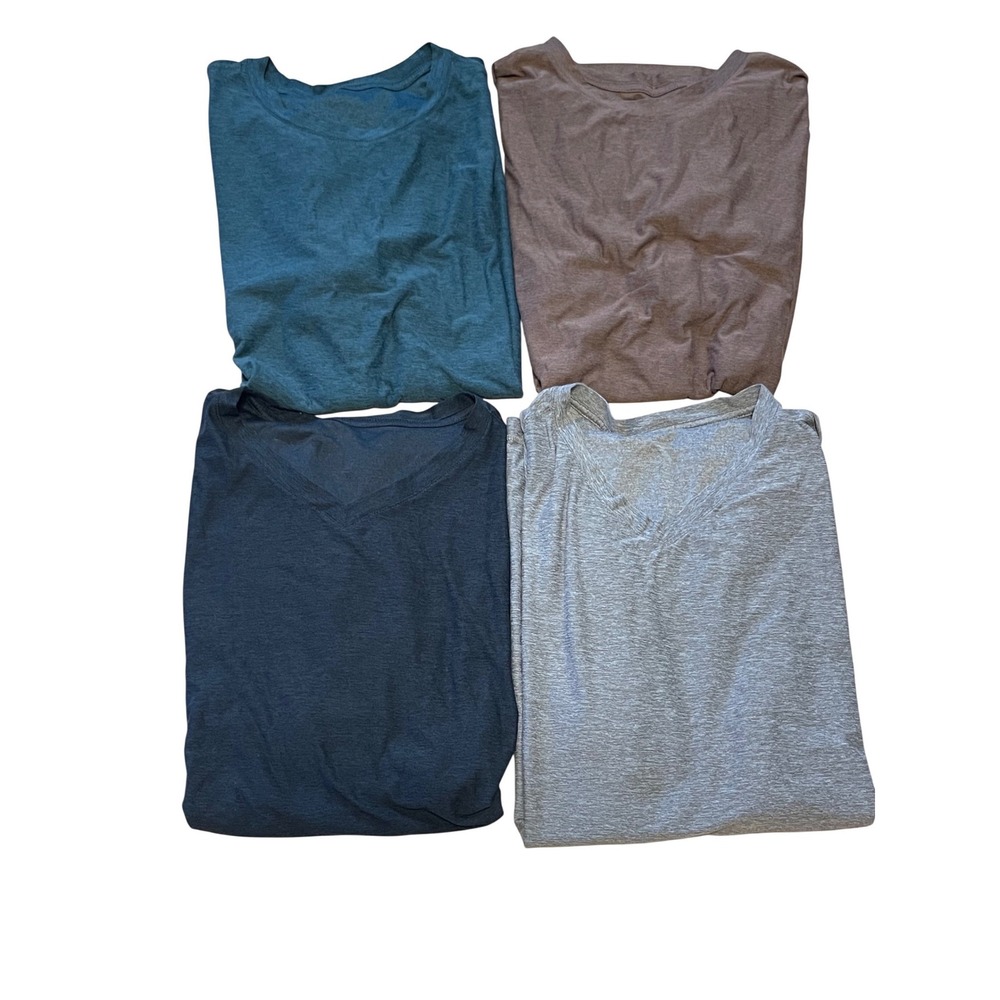 Vuori Strato Tech Tee Lot of 4 Mens XL Performance T-Shirts V-Neck Crew I08